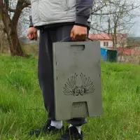 Складаний мангал-кейс із нержавіючої сталі на 8 шампурів, 2 мм