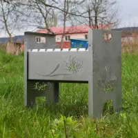 Складаний мангал-кейс із нержавіючої сталі на 8 шампурів, 2 мм