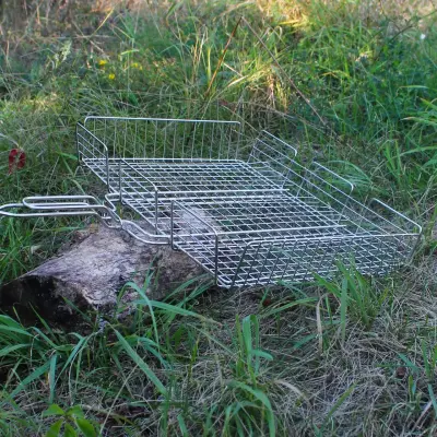 Решітка-гриль із нержавіючої сталі 43×33 см з високими бортами