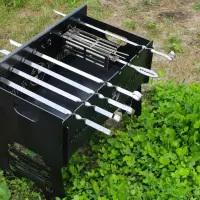 Шампур-сітка для автомангала 19 × 8 × 6 см із нержавіючої сталі