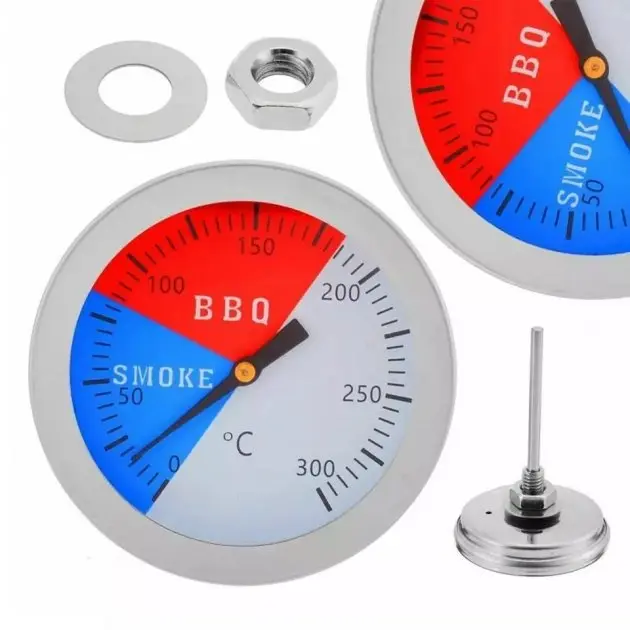 Аналоговый термометр для коптильни 0–300 °C
