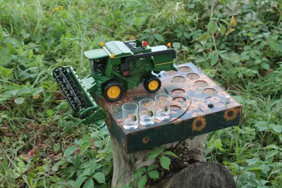 Автоматичний наливатор-комбайн у стилі John Deere із пшеничною жаткою на 5 чарок