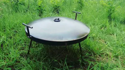 Дискова сковорода для багаття 50 см із підвіскою 40 см, цільні ніжки