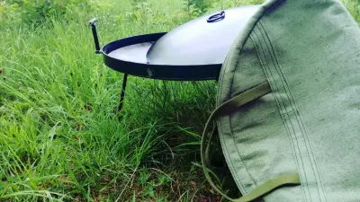 Дискова сковорода для багаття 50 см із підвіскою 40 см, цільні ніжки