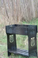 МАНГАЛ РОЗБІРНИЙ ВИСОКИЙ (з декоративною опорною перегородкою для дров чи вугілля) — 8.0