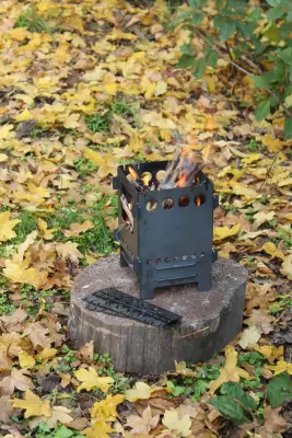 Розбірна піч-щепочниця 22×15×15 см, сталь 2 мм