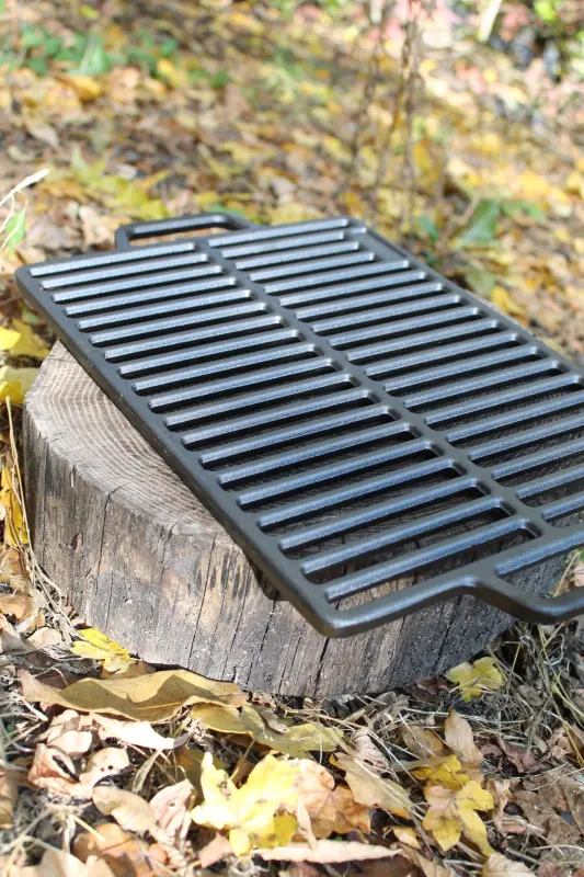Двостороння чавунна решітка-гриль 35,5 × 25,5 см