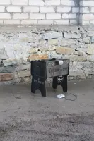 Мангал з електроприводом на довгих ніжках, 12 шампурів, сталь 3 мм