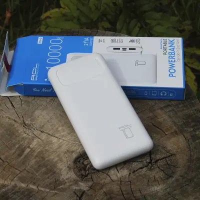 Повербанк 10000 мА·год, 2 USB, білий