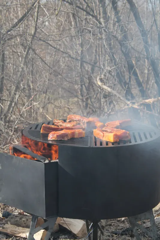 Rebernia Charcoal Grill with Rotating Grates, 70 cm