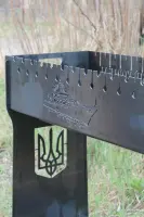 МАНГАЛ РОЗБІРНИЙ ВИСОКИЙ (з декоративною опорною перегородкою для дров чи вугілля) — 8.0