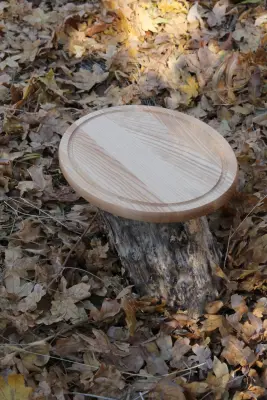 Овальна дерев’яна кухонна дошка 20×32 см