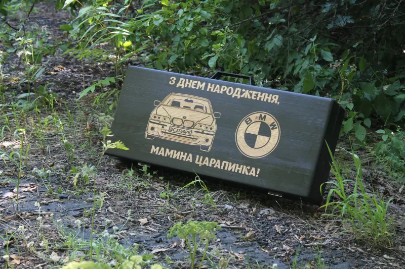 Коробка-кейс для 6 шампурів із дерев’яними ручками, 650×240×70 мм