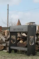 Вертикальний еко-мангал із нержавіючої сталі з автоматичною шашличницею та мотором