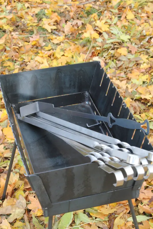 Steel Suitcase Grill for 8 Skewers, 2 mm