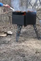 Rebernia Charcoal Grill with Rotating Grates, 70 cm