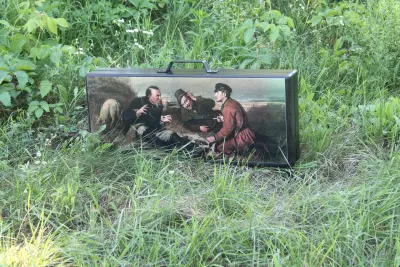 Коробка-кейс для 6 шампурів із дерев’яними ручками, 650×240×70 мм