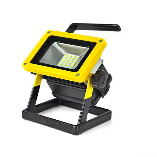 Portable LED Camping Floodlight with Adjustable Stand, Yellow