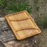 Дерев’яна менажниця на 3 секції 25×35 см, модель №6