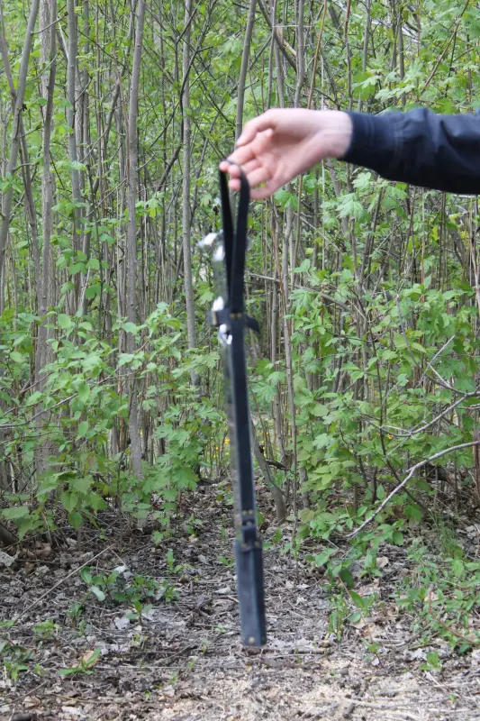 Шкіряний чохол для шампурів із металевими ручками, малий