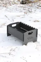 Mini Collapsible Steel Brazier for 8 Skewers, 46 × 30 × 25 cm, 2 mm