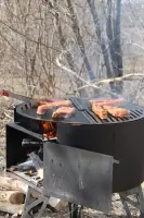 Rebernia Charcoal Grill with Rotating Grates, 70 cm