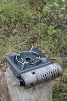 Портативна одноконфоркова газова плита з п’єзопідпалом, кейсом і балоном
