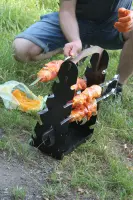 Переноска для шампурів із чорної сталі 29×15×40 см