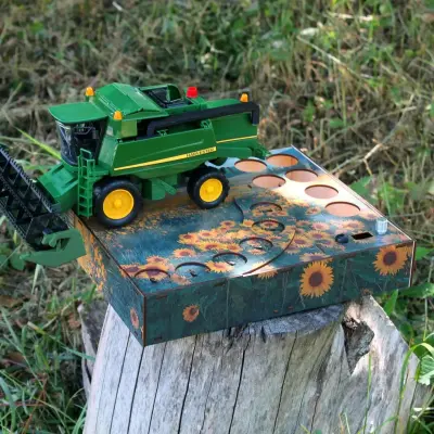Автоматичний наливатор-комбайн John Deere з пшеничною жаткою на 6 чарок