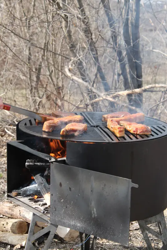 Rebernia Charcoal Grill with Rotating Grates, 70 cm