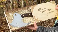 Подарункова коробка для ножа-сокири з фанери