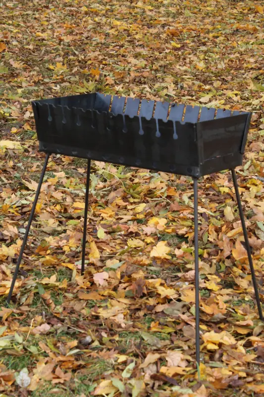 Steel Suitcase Grill for 8 Skewers, 2 mm