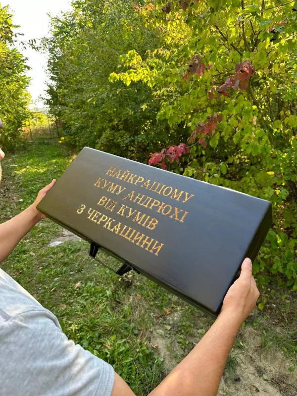 Коробка-кейс для 6 шампурів із дерев’яними ручками, 650×240×70 мм