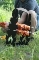 Переноска для шампурів із чорної сталі 29×15×40 см