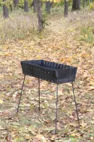 Steel Suitcase Grill for 8 Skewers, 2 mm