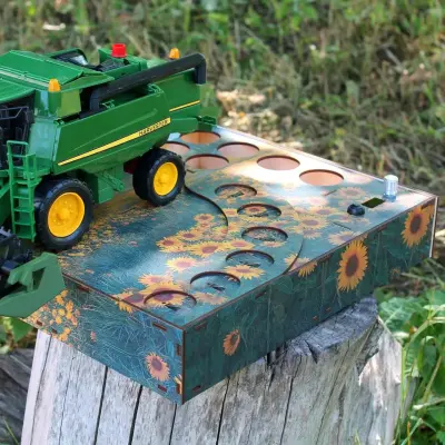 Автоматичний наливатор-комбайн John Deere з пшеничною жаткою на 6 чарок