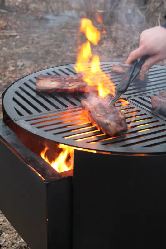 Rebernia Charcoal Grill with Rotating Grates, 70 cm