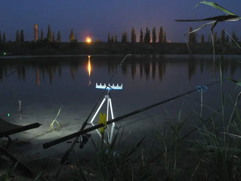 Portable LED Camping Floodlight with Adjustable Stand, Yellow
