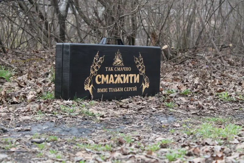 Коробка-кейс для 6 шампурів із дерев’яними ручками, 650×240×70 мм