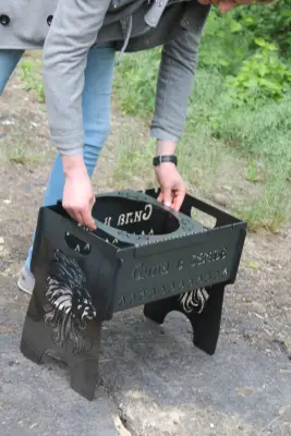 Сталева підставка для казана на мангал 30×32 см