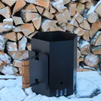Малый стальной стартер для розжига угля 20 × 17,5 см