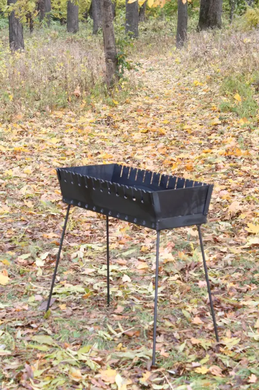 Steel Suitcase Grill for 8 Skewers, 2 mm
