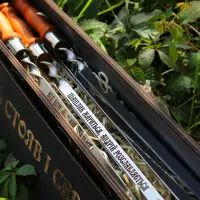 Skewer Case for Wooden-Handled Skewers with Shot Cup Compartment, 80 × 17.5 × 10 cm