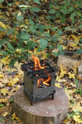 Розбірна піч-щепочниця 22×15×15 см, сталь 2 мм