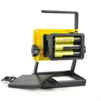 Portable LED Camping Floodlight with Adjustable Stand, Yellow