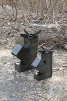 Мала сталева турбопіч для кемпінгу 2 мм, 290×85×205 мм