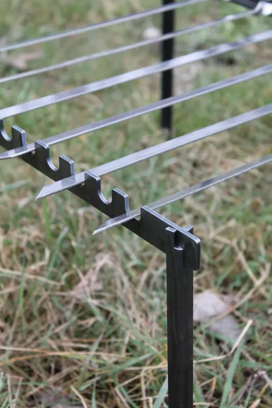 Portable Steel Skewer Frame Grill, 50 cm
