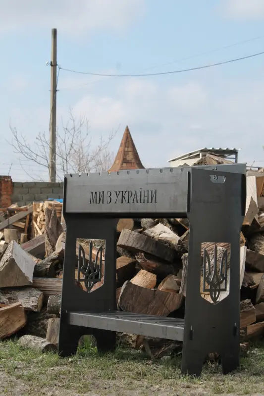 Вертикальний еко-мангал із нержавіючої сталі з автоматичною шашличницею та мотором
