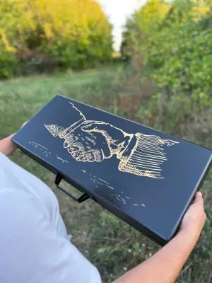Коробка-кейс для 6 шампурів із дерев’яними ручками, 650×240×70 мм