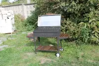 Steel and Wood Folding Side Table for Lux Grill